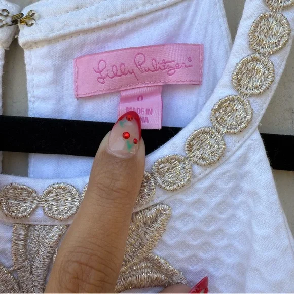 Lilly Pulitzer Pearl Shift White Dress Size 0 - Picture 4 of 7